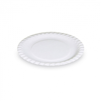 Weißer Pappteller | Recyclingkarton | Ø 18 cm | Rund | Snackteller (100 Stk.)